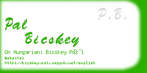 pal bicskey business card